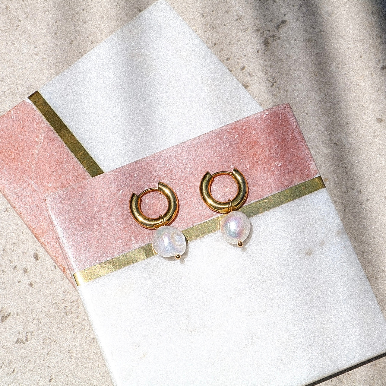 Classic Pearl Hoops