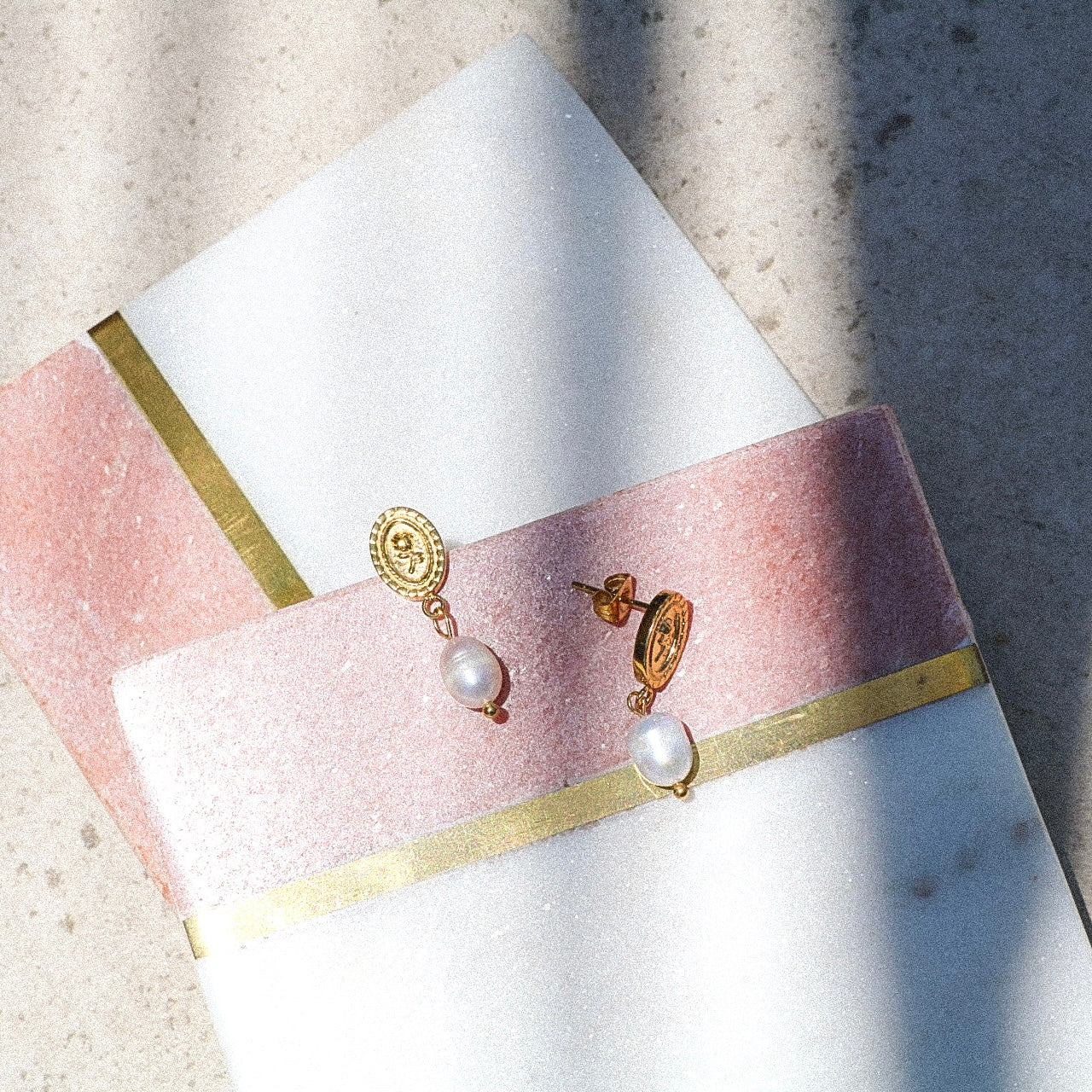 Pearly Rose Earrings