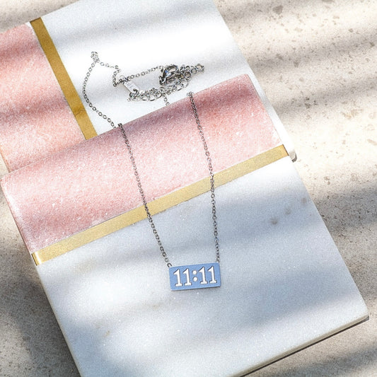 11:11 Angel Number Necklace- Silver