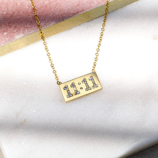 11:11 Angel Number Necklace with CZ