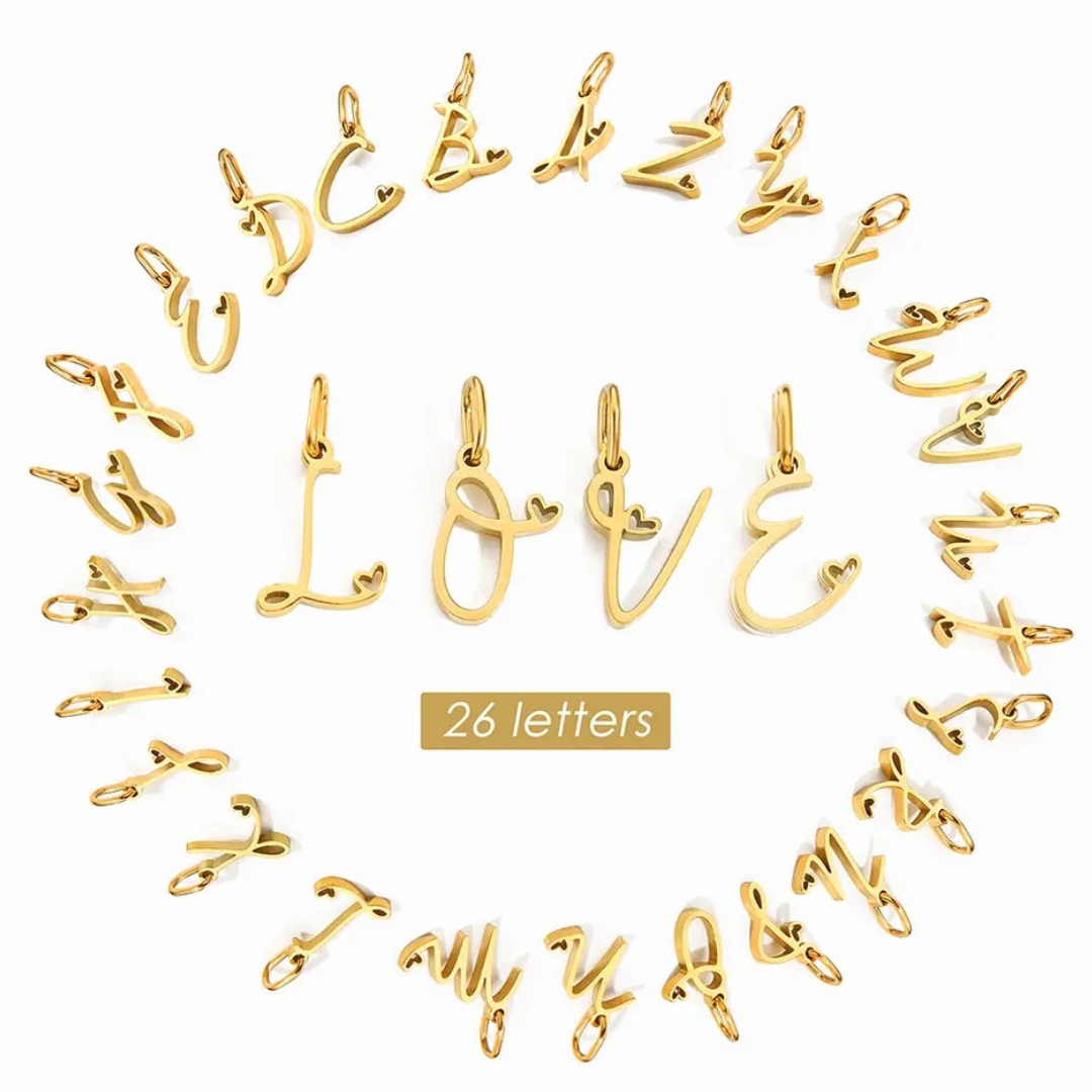 Love Letter Initial Charm